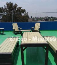 Mesas en terraza Mod M004 Color Beige y Chocolate