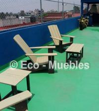 sillas en terraza modelo SI004 Colores beige con chocolate 