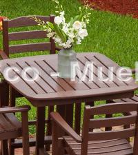 mesa y silla café para interior y exterior