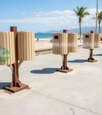 Bote resistente al exterior, bote para basura urbano, botes para basura reciclados