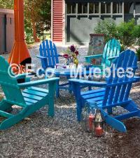 sillas azules para jardines